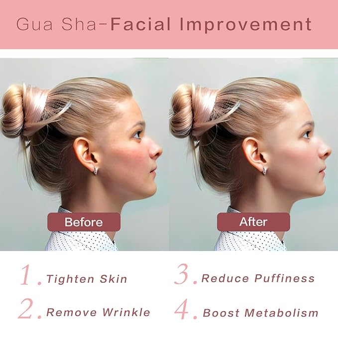 Gua Sha Facial Tools, Rose Quartz Guasha Tool - Image 3