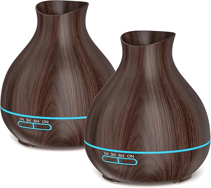 BZseed Aromatherapy Essential Oil Diffusers, Waterless Auto-Off, 7 Color LED by BZseed+Diffuser