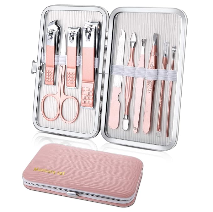 Manicure Set, Travel Mini Nail Clippers Kit Pedicure Care Tools by KeibyCitom