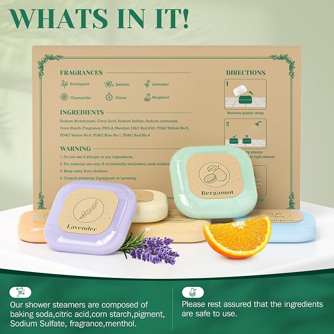 SeasonBliss Shower Steamers for Valentine's Day, 6 Pack Set Shower Bombs Tablets - Image 5
