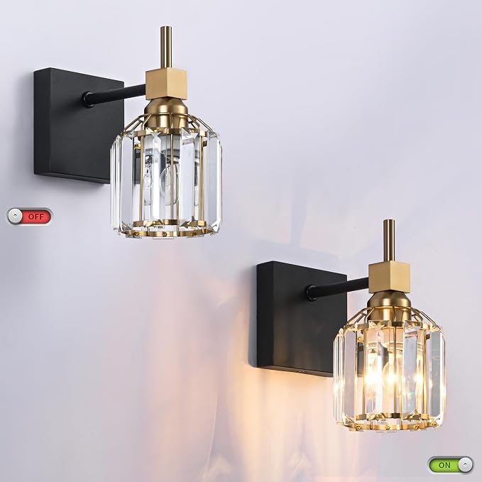SOLFART Crystal 1 Light Bathroom Vanity Light Over Mirror Wall Sconce Fixture - Image 8