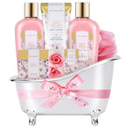 Self Care Gifts for Women, Spa Luxetique 8pcs Daisy Bath and Body Gift Baskets - Image 7