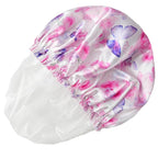 4 PCS Shower Cap for Women, Elastic and Reusable Bath Caps, Double Layers - Image 7