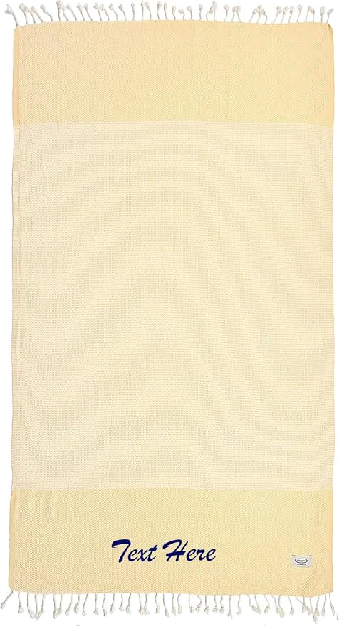 Personalized Embroidered Beach Towel | Throw Blanket, Easy Carry, Sand Free by LA%60HAMMAMFINELIVING