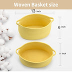 Happyiren Yellow Woven Storage Basket - Image 3