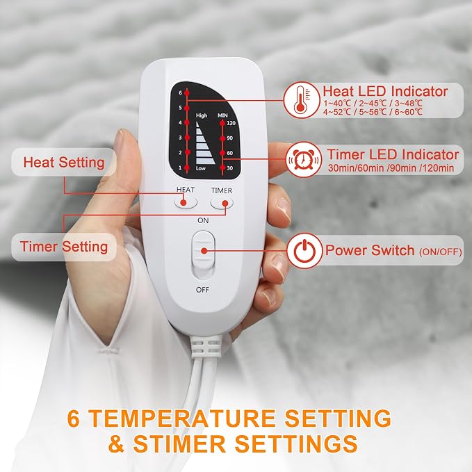 Deepsoon Heating Pad, Electric Heating Pads - Image 6
