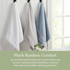 Springtree Home Luxury Bamboo Rayon Bath Towel Set of 4 | 35% Bamboo Rayon - Image 5