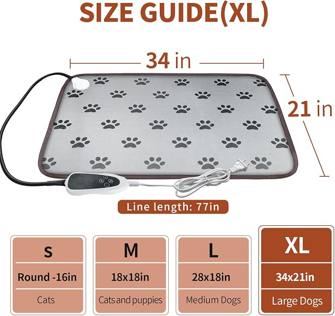 GOLOPET Large Dog Heating Pad 34x21in - Image 2