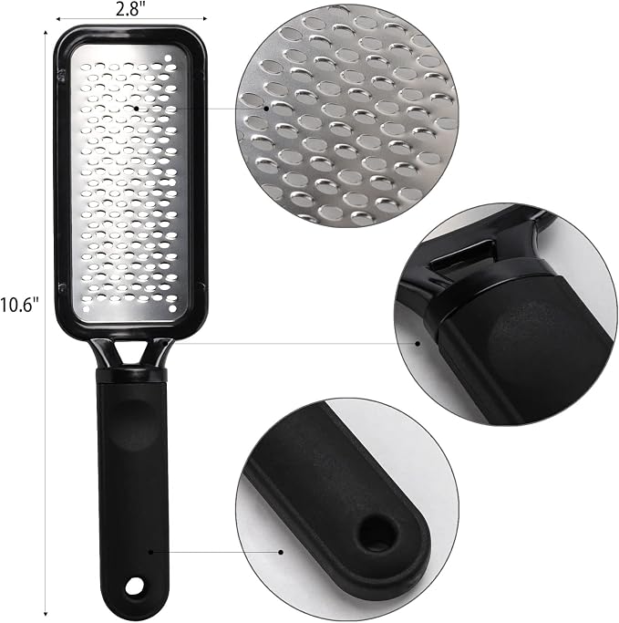 3 Pieces Colossal Foot Files Kit Foot Scrubber Foot Rasp and Double-Sided Heel - Image 3