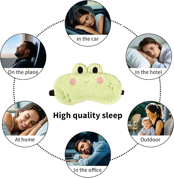 PERFECTSIGHT Sleep Eye Masks, Cute Sleep Eye Cover Lightweight Adjustable - Image 6