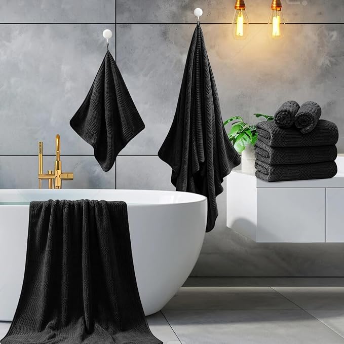 Ycosy 4 Pack Extra Large Microfiber Bath Towels Set, 35x70 inches, Less Lint - Image 5