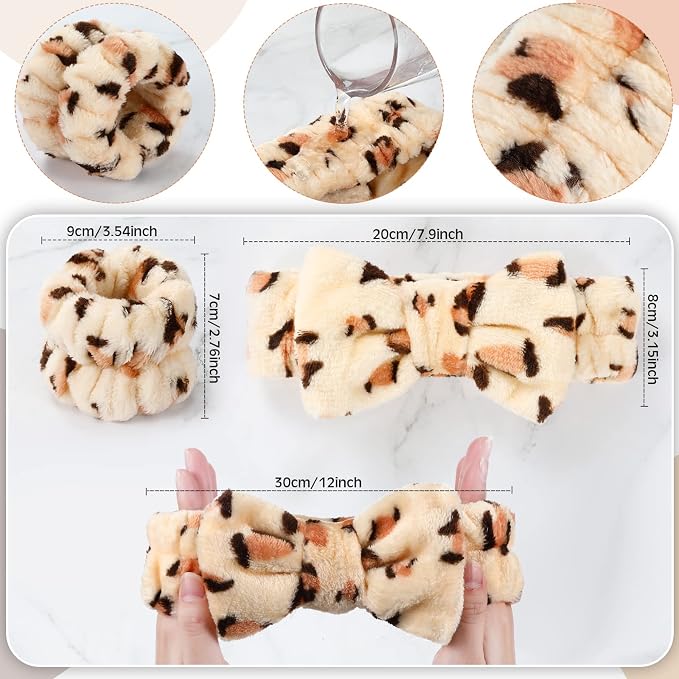 Hanaive 3 Pcs Spa Headband and Wristbands Set - Image 3