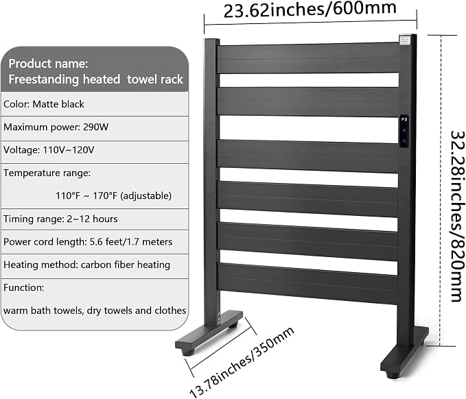 Towel Warmer for Bathroom, Upgraded Extra-Wide Heating Area, Built-in Timer and - Image 7