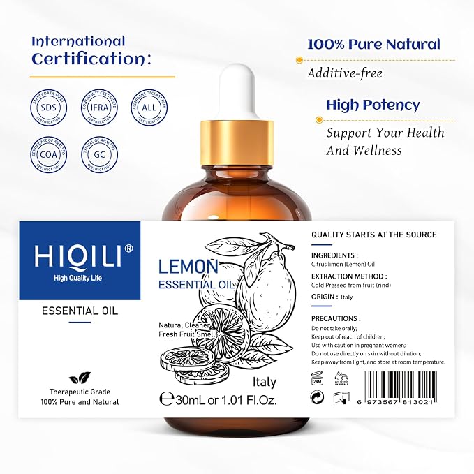 HIQILI Lemon Essential Oil, 100% Pure Undiluted - Image 8