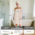 Absorbent Bath Towel Wrap Set for Women, Small Flower Print Towel Wrap After - Image 3