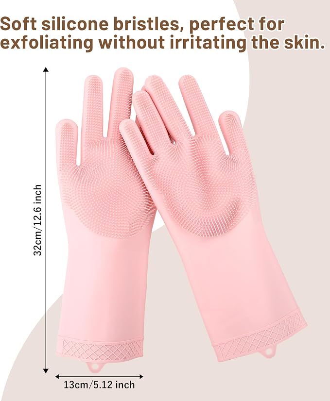 3 Pack Silicone Body Scrubber Set Include Silicone Bath Sponge Brush + Body - Image 4