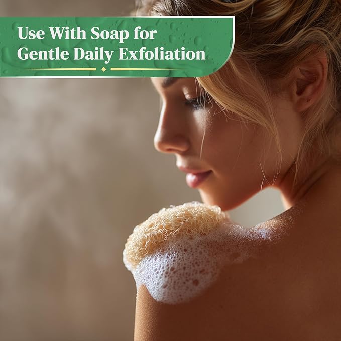 Natural Loofah Exfoliating Body Scrubber - Image 5