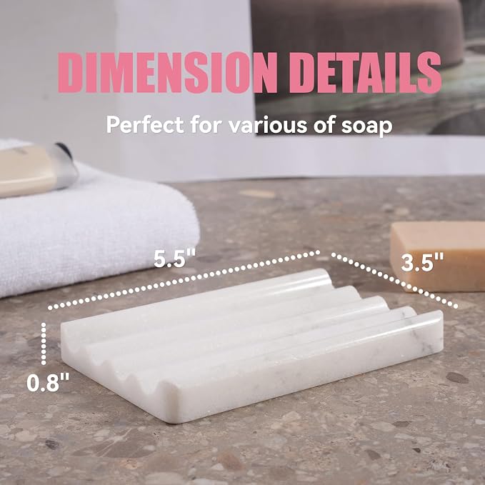 2 Pcs Marble Soap Holder, Soap Dish - Image 7