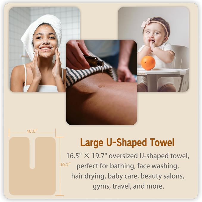 MAYOKEN® 12PCS U-Shaped Microfiber Facial Towels - Image 4