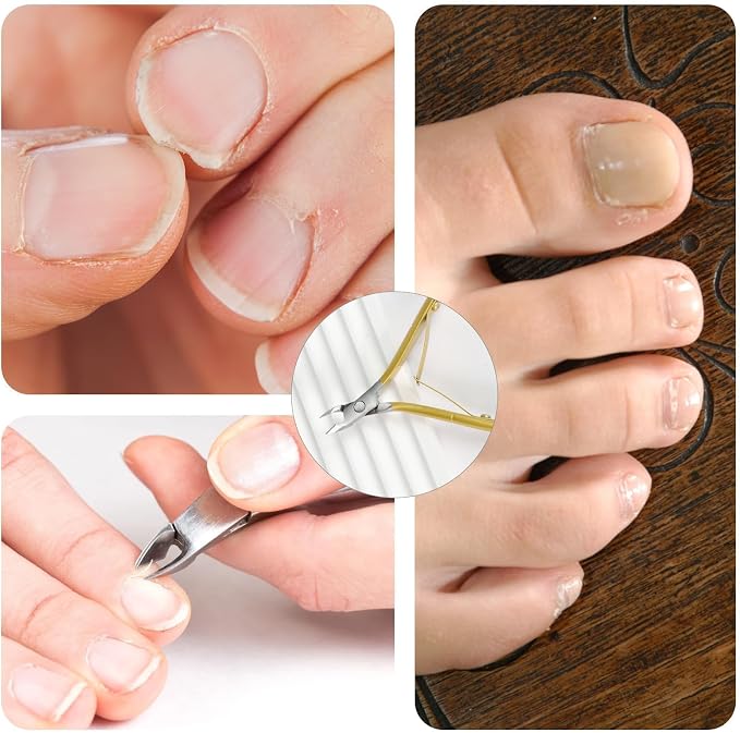 Fine Edge Cuticle Trimmer & Nippers, Silicone Handle Nail Tools - Image 5
