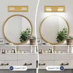 SineRise LED Modern Bathroom Vanity Light Fixtures, Brass Modern Acrylic - Image 6