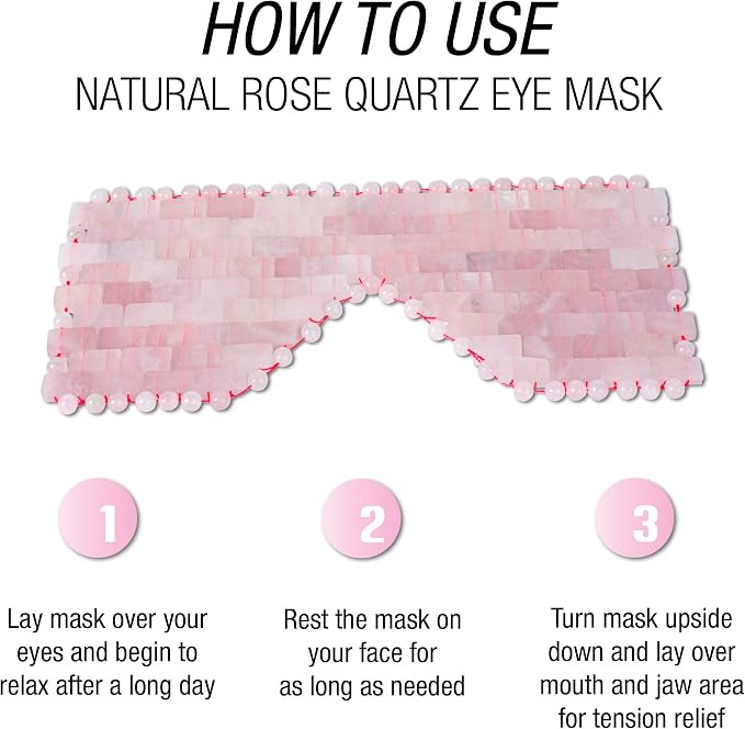 Eurow Luxe Natural Rose Quartz Eye Mask - Image 6