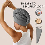 Umisleep 3 Pack Microfiber Hair Towel Wrap - Image 5