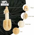 Dry Body Brush Set for Lymphatic Drainage, Natural Sisal Bristle Dry Brushing - Image 8