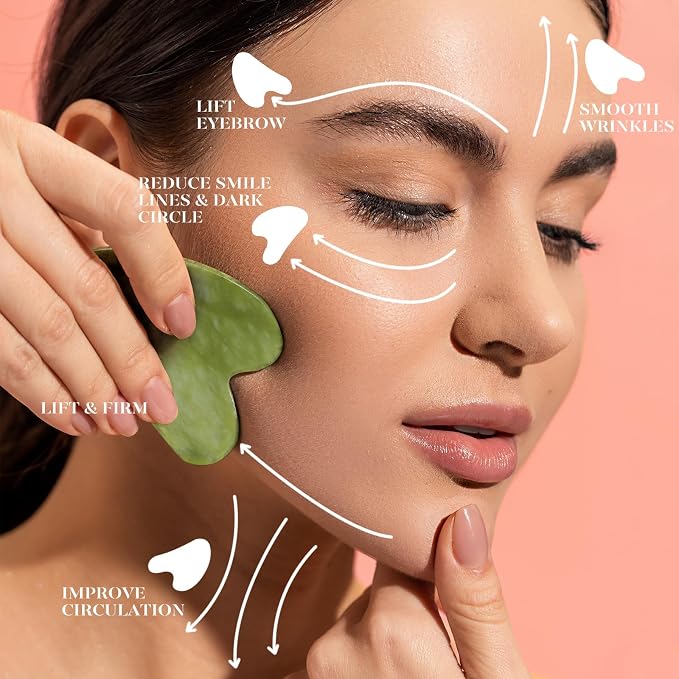 BAIMEI IcyMe Jade Face Roller & Gua Sha, Facial Beauty Skin Care Tools - Image 4