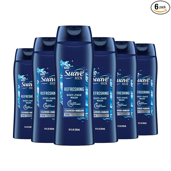 Suave Men Moisturizing Body & Face Wash, by Suave