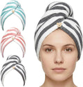 3 Pack Microfiber Hair Towel Wrap by YHPDYL