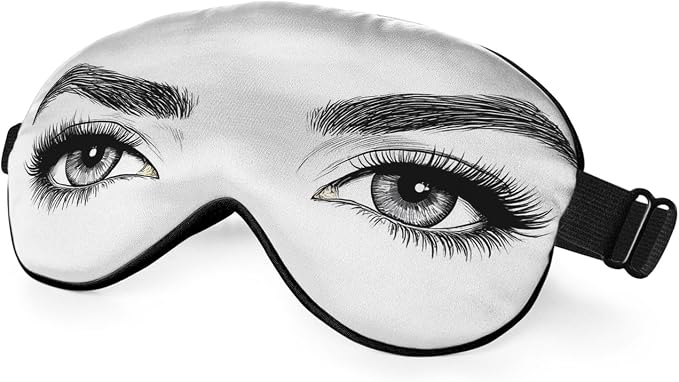 Sexy Eyes Sleep Eye Mask Woman Eyelashes Eyebrows Beautiful Silk Eye Mask by Unknown