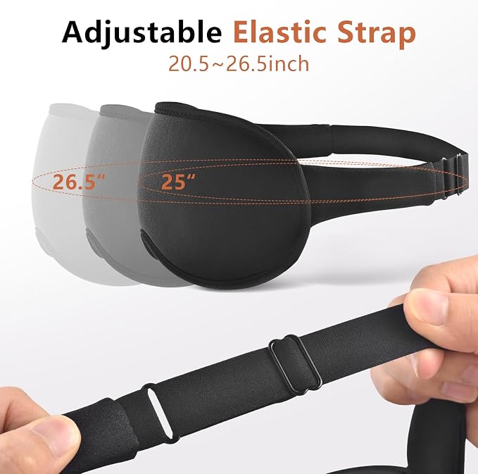 Sleep Mask for Side Sleeper Women Men, Eye Mask for Sleeping Light Blocking - Image 4