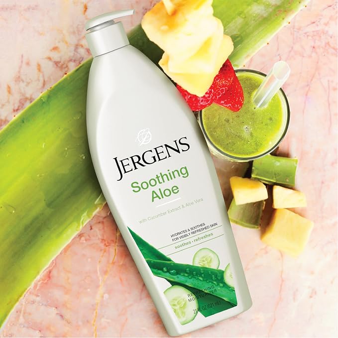 Jergens Soothing Aloe Body Lotion, Aloe Vera Body and Hand Moisturizer - Image 9