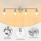 VONLUCE Bathroom Light Fixtures, 4-Light Vanity Light - Image 4