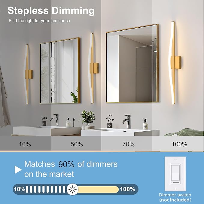 Modern Bathroom Vanity Light 32 inch, Dimmable 5CCT Led Bathroom Light Fixture - Image 4
