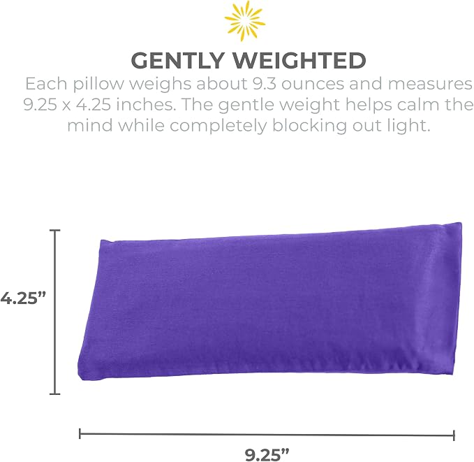 Sunshine Yoga 4-Pack Scented Sateen Eye Pillows, Low-Luster, 9’’ x 4’’ Flaxseed - Image 5