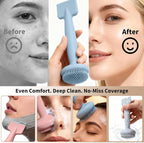 2 Pack Silicone Face Scrubber, 2 in 1 Facial Cleansing Brush & Face Mask - Image 6