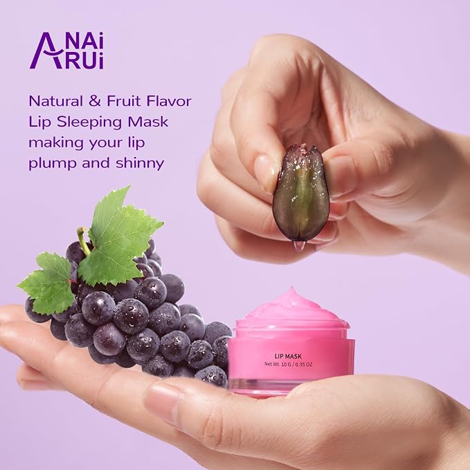 ANAI RUI Lip Therapy Set, Lip Scrub & Lip Mask, Overnight Hydrating Lip - Image 8
