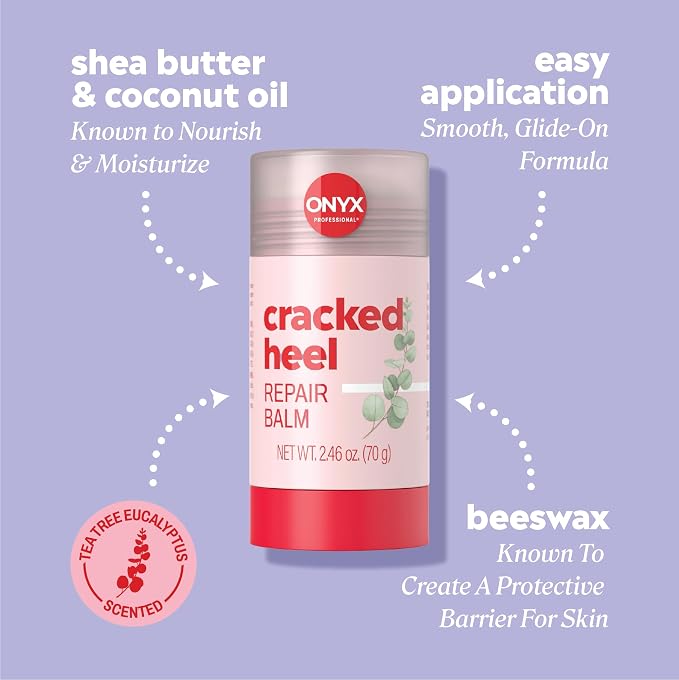 Onyx Professional Cracked Heel Repair Balm Stick, Tea Tree Eucalyptus Scent - Image 4