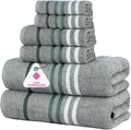 CASA COPENHAGEN Exotic 6Pcs 100% Egyptian Cotton Designer Towels Gift Set- Pine by CASACOPENHAGEN