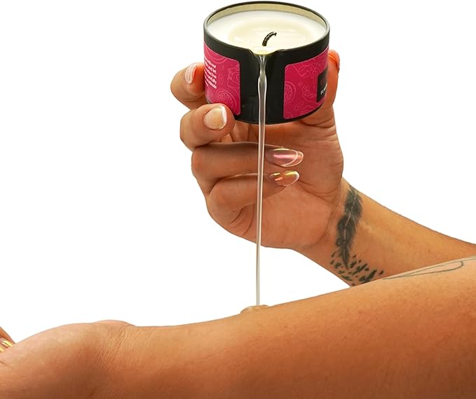 Tropical Scented Massage Oil Candle - Image 3