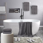 HOMEXCEL 8 Piece Bath Towel Set, Microfiber Bathroom Towel - Image 2