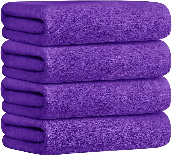 JML Bath Towel, Microfiber Bath Towels Set 4 Pack by JML