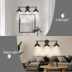 Licperron 3-Light Black Bathroom Vanity Light Fixtures Over Mirror, Farmhouse - Image 4