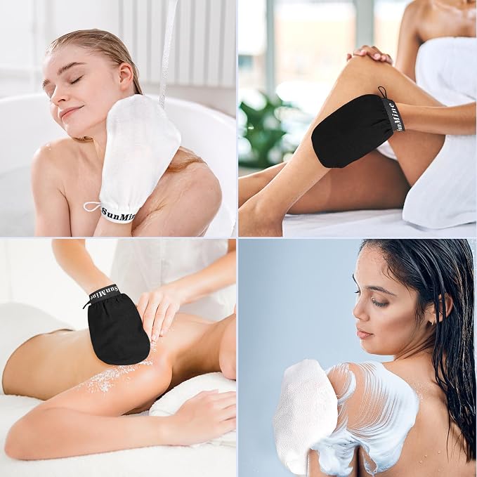 Exfoliating Gloves 2pcs Korean Exfoliating Mitts Glove Deep Body Scrub Dead - Image 6