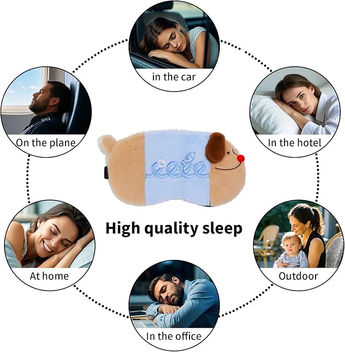 PERFECTSIGHT Sleep Eye Masks, Cute Sleep Eye Cover Lightweight Adjustable - Image 5