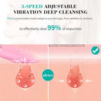 Facial Cleansing Brush, Rechargeable Silicone Face Scrubber - Image 3