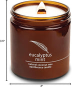 Hemlock Park Eucalyptus Mint Apothecary Hand-Poured Scented Candle | Crackling - Image 6