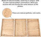 Marble Bathroom Vanity Tray, Natural Luxury Vanity Home Kitchen Bathroom Table - Image 4
